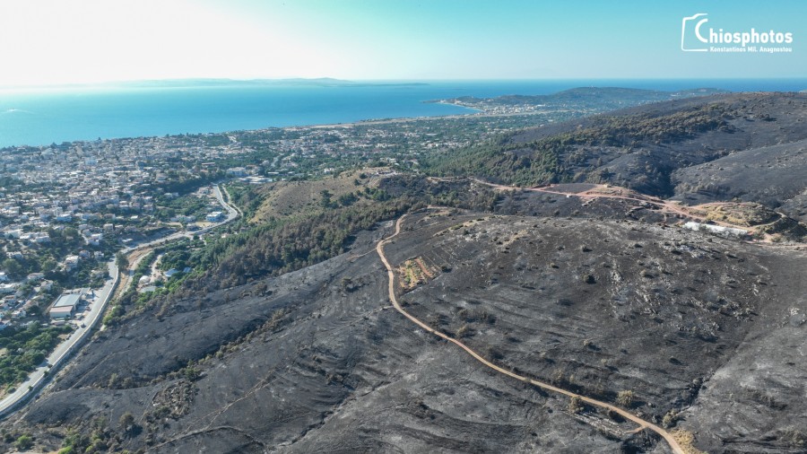 Ο πύρινος εφιάλτης της Χίου σταμάτησε
