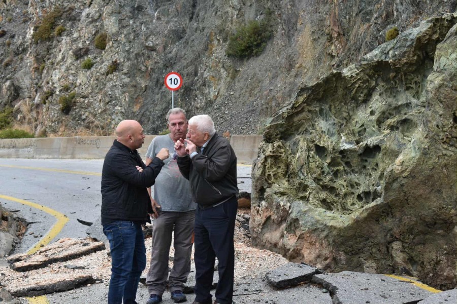 Στο σημείο της κατολίσθησης