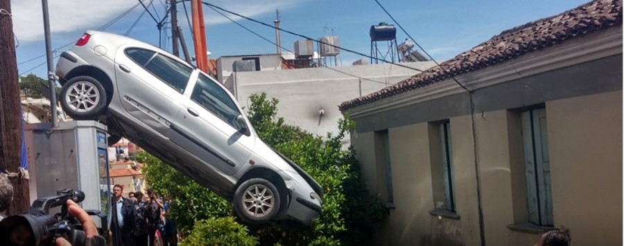 Σοβαρό τροχαίο (φωτο ΕΡΤ ΑΙΓΑΙΟΥ)