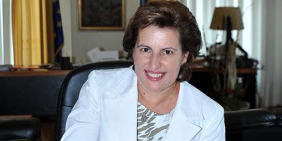 Η Περιφερειάρχης Βορείου Αιγαίου Χρ. Καλογήρου